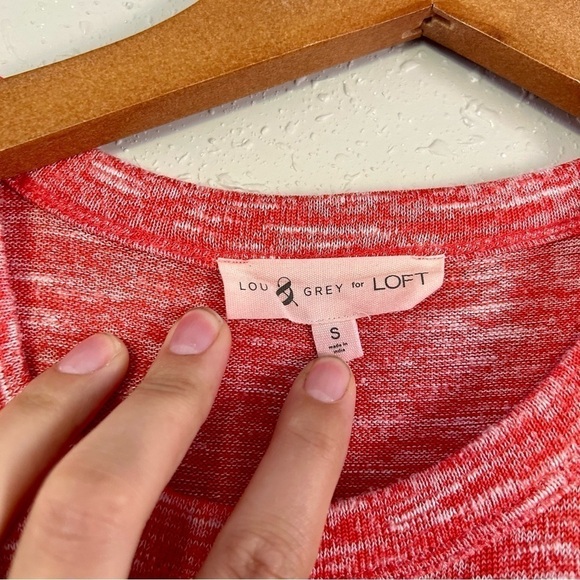 🦋 Lou & Grey for Loft Coral Flecked Sleeveless Sweater Maxi Dress XS - Picture 2 of 6